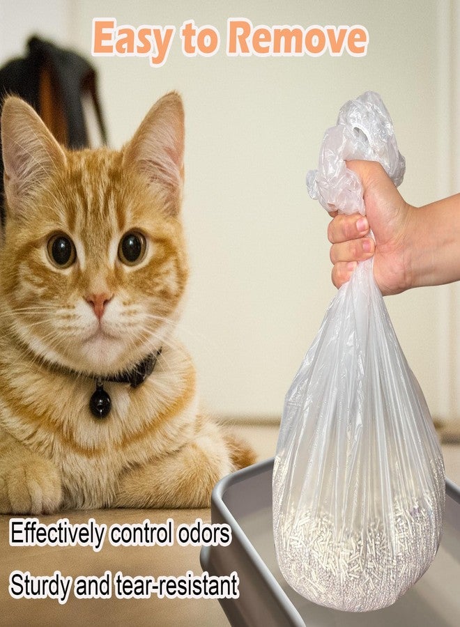 AFJWUZ 50 PCS Elastic Band Trash Bags Compatible with Popur X5 Litter Box, Litter Box Liners for Popur X5 Self-Cleaning Cat Litter Box (White) - Image 3